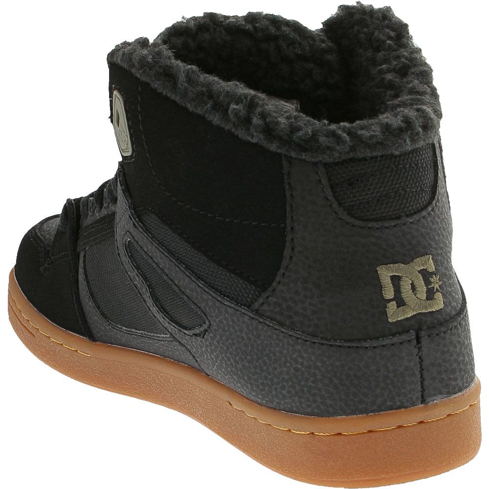 DC Shoes Pure High Top Wnt Skate - Boys Black Olive Back View
