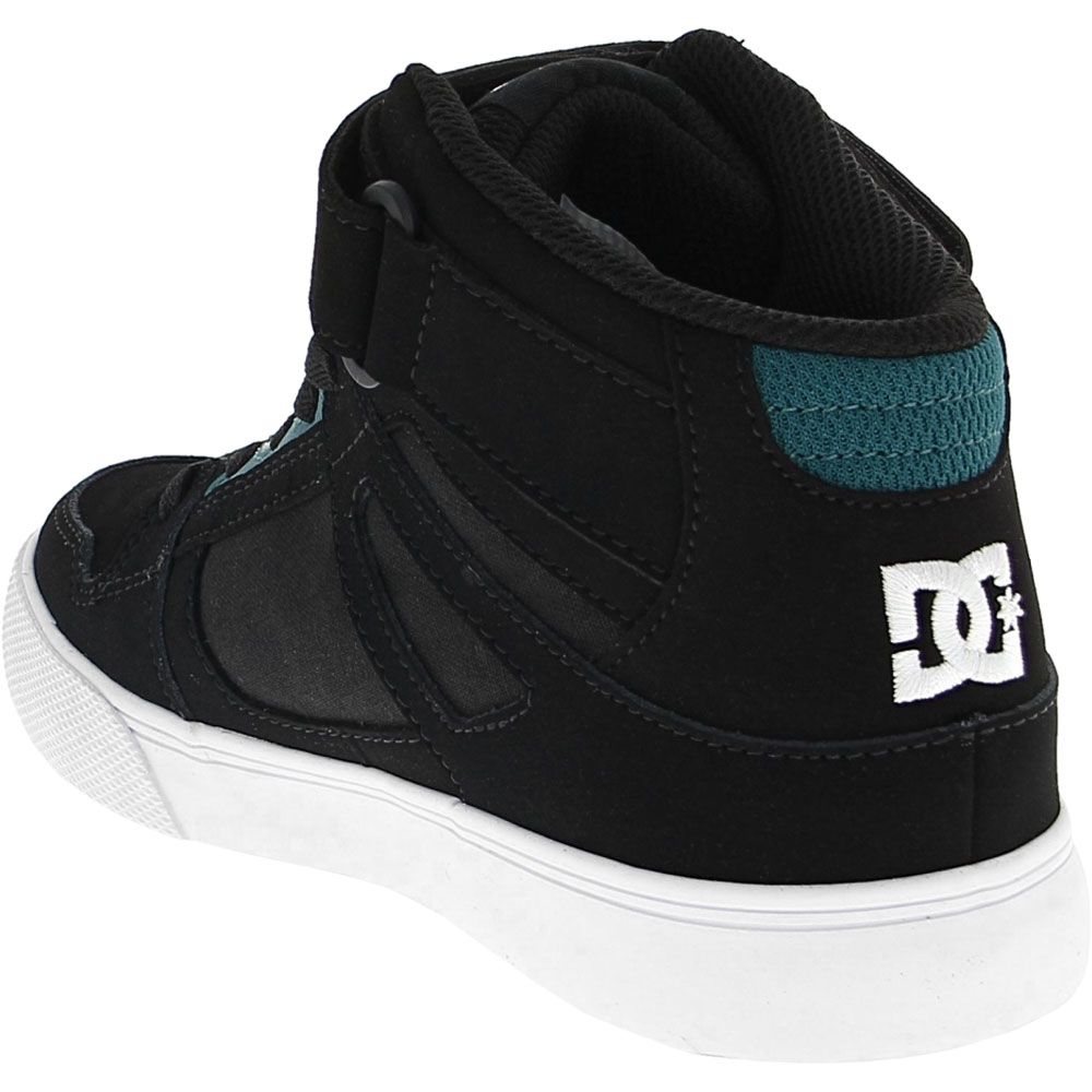 DC Shoes Pure High Top Ev Skate - Boys | Girls Pixel Black Blue Back View