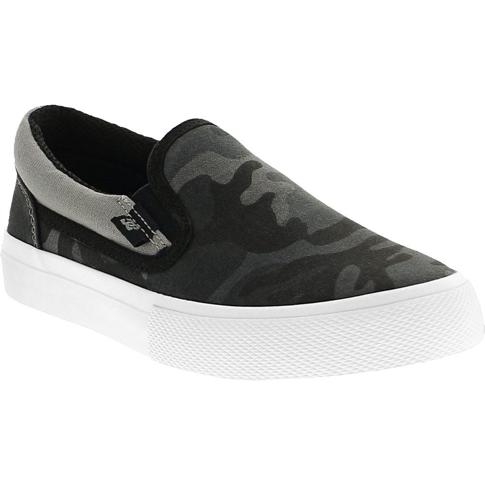 DC Shoes Manual Slip On Boys Skate Shoes Black Camo