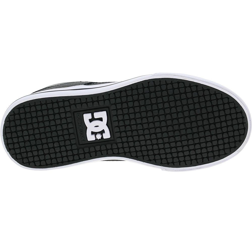 DC Shoes Pure Mid Boys Skate Shoes Black Grey White Sole View