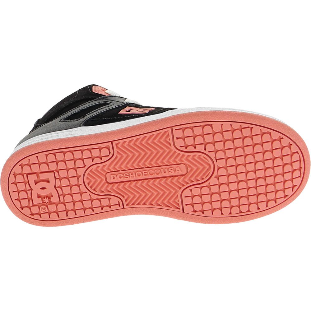 DC Shoes Pure High Top Skate - Girls Black Pink Sole View