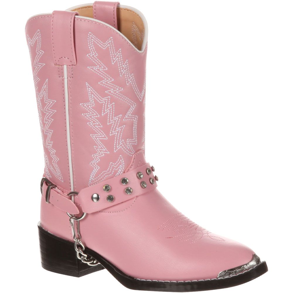 Durango Girls Pink Rhinestone Big Kid Western Boots Pink Bling
