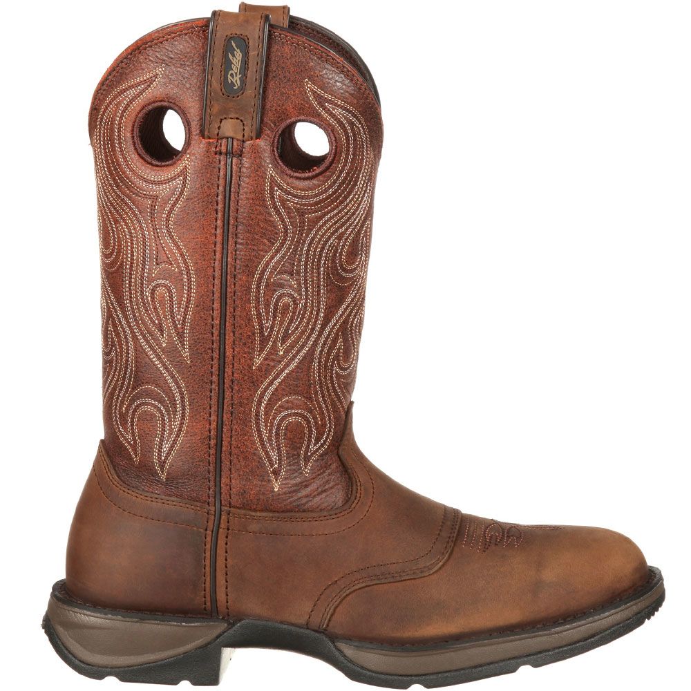 Durango Rebel Western Boots Shoes - Mens Dusk Velocity Bark Brown Side View
