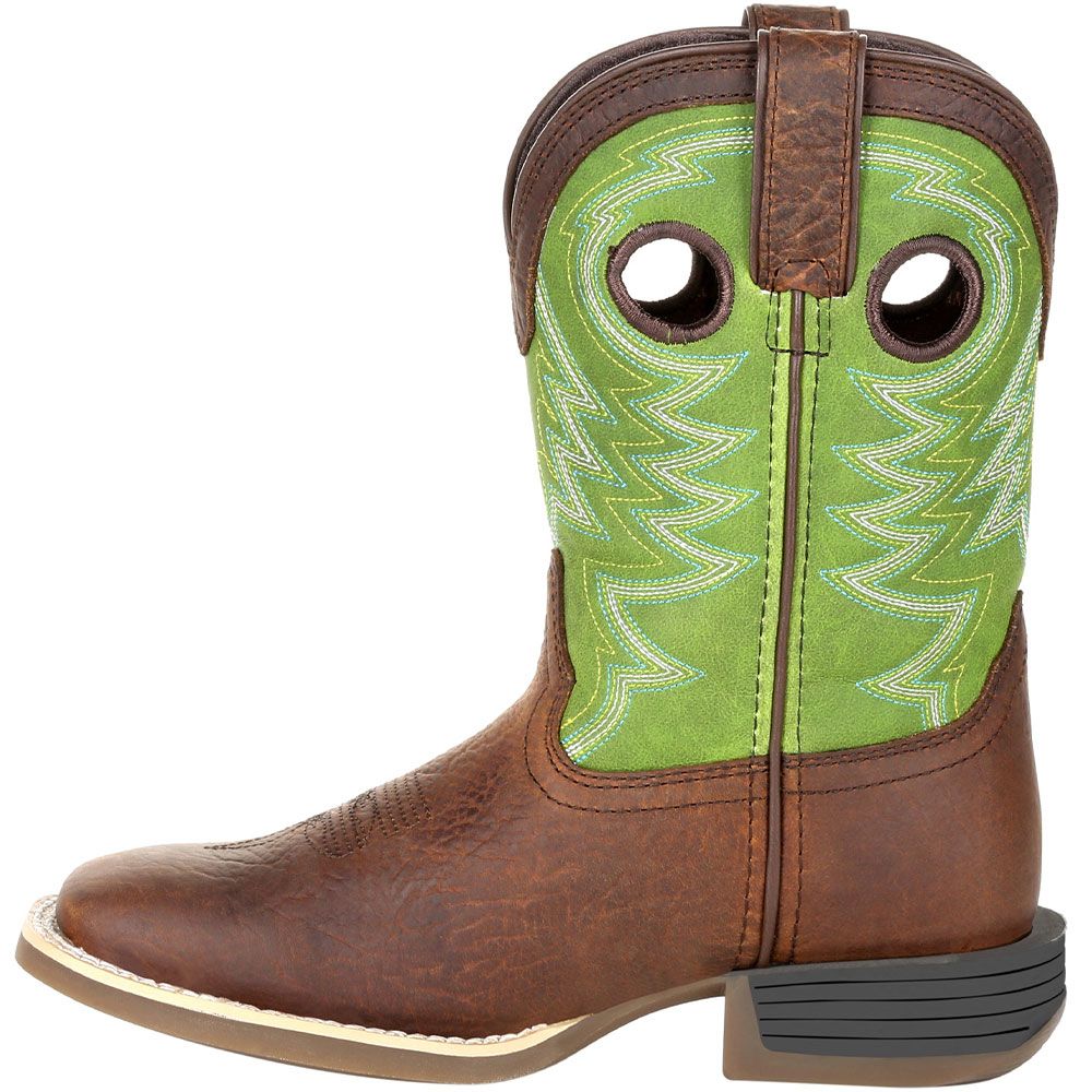 Durango Lil Rebel Pro Big Kids Western Boots Frontier Brown Lime Back View