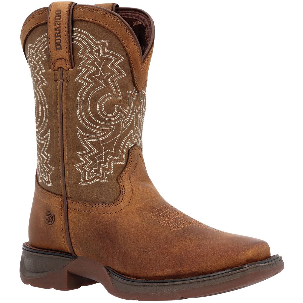 Durango Lil Rebel Sable Brown Little Kids Western Boots Sable Brown