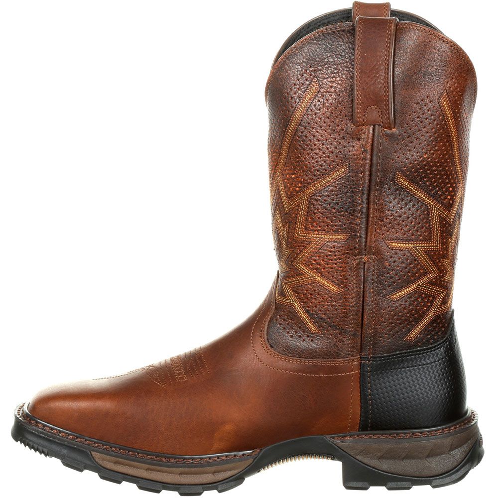 Durango Maverick XP Ventilated Mens Safety Toe Work Boots Brown Back View