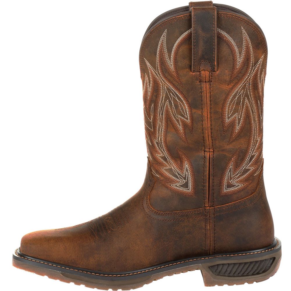 Durango Workhorse Non-Safety Toe Work Boots - Mens Brown Back View