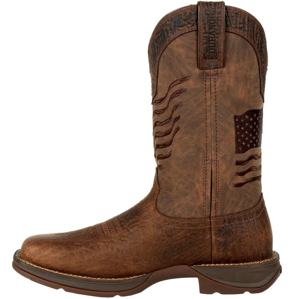 Durango Rebel Distressed Flag DDB0314 Mens Western Boots Brown Back View