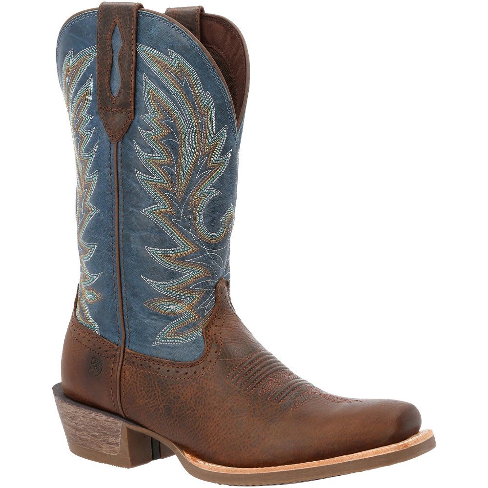  Durango Rebel Pro Hickory Denim Blue Mens Western Boots Brown Blue