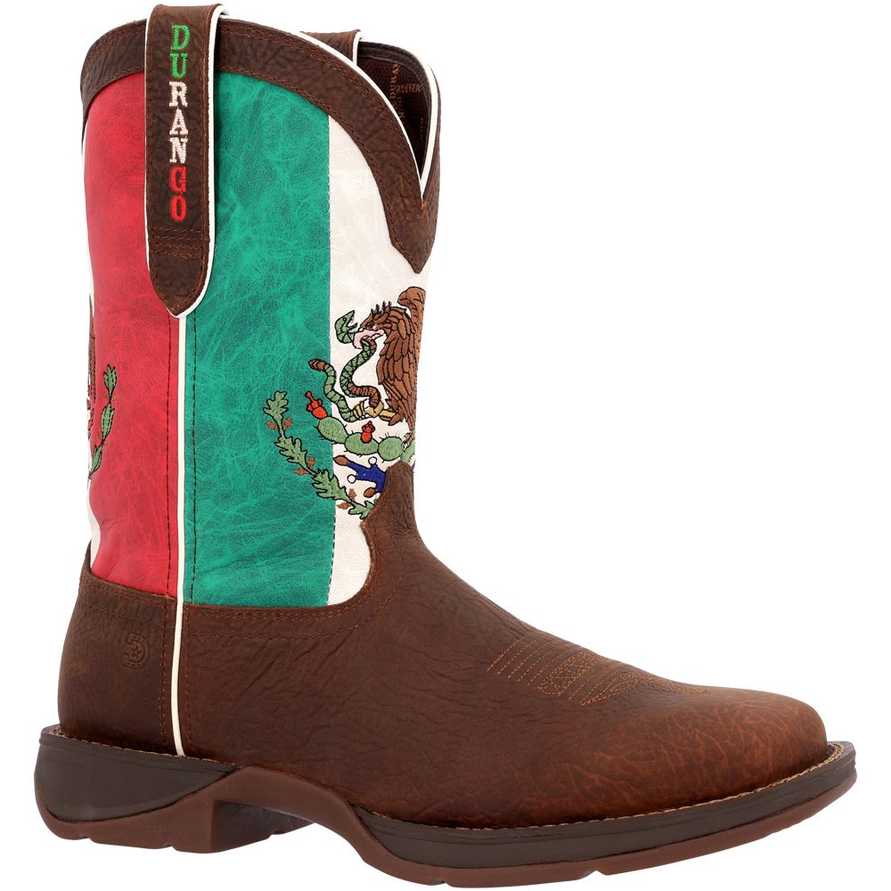 Durango Rebel DDB0430 Mexico Flag Mens Western Boots Sandy Brown Mexico Flag