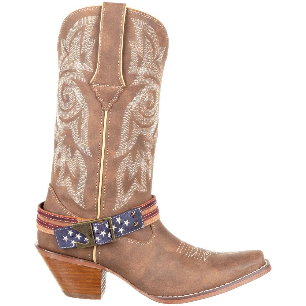 Durango Crush Flag Accessory Womens Western Boots Brown