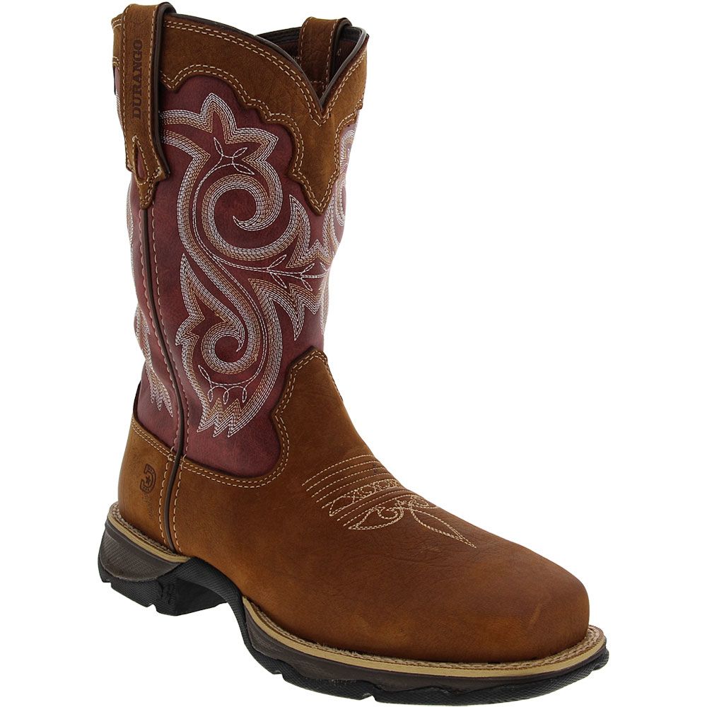 Durango DRD0220 Lady Rebel Comp Toe Womens Work Boots Briar Brown Rusty Red