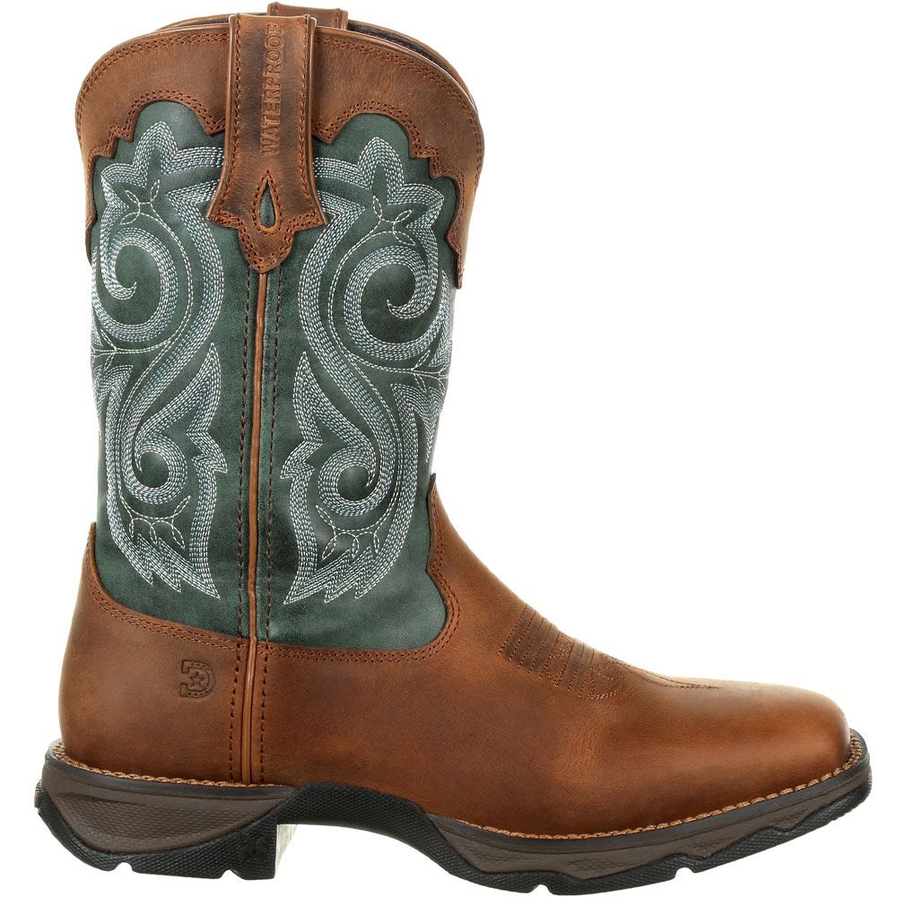 Durango Lady Rebel Evergreen Womens Western Boots Brown Evergreen Side View