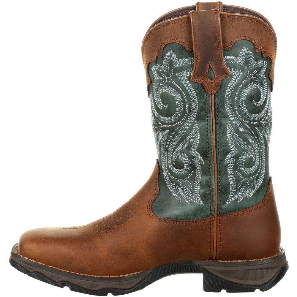 Durango Lady Rebel Evergreen Womens Western Boots Brown Evergreen Back View