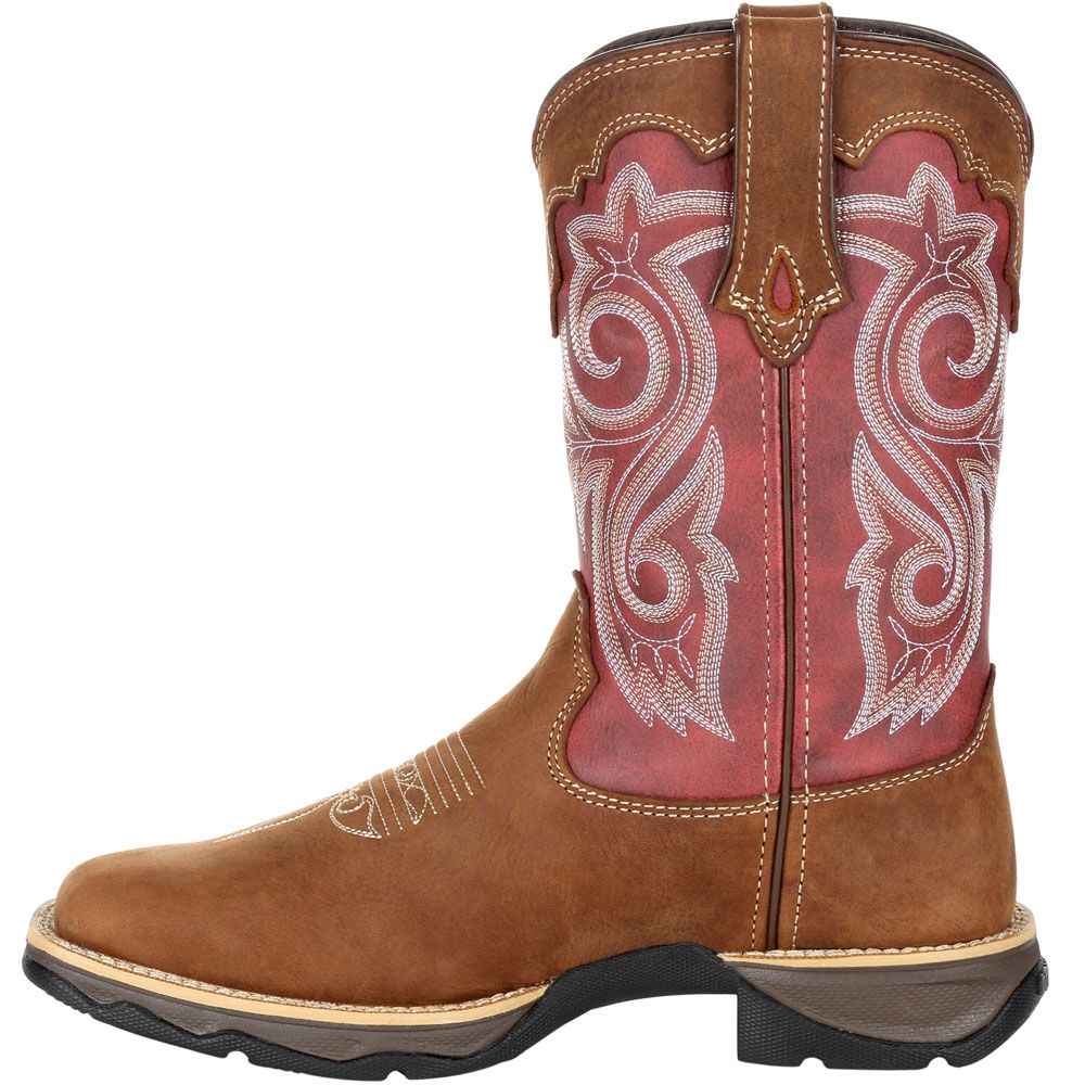 Durango Lady Rebel DRD0349 Womens Western Boots Briar Brown Rusty Red Back View