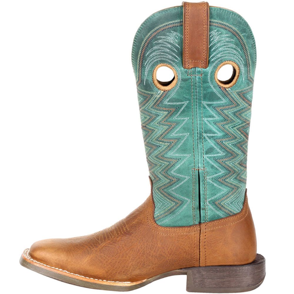 Durango Lady Rebel Pro Teal Womens Western Boots Wheat Tidal Teal Back View