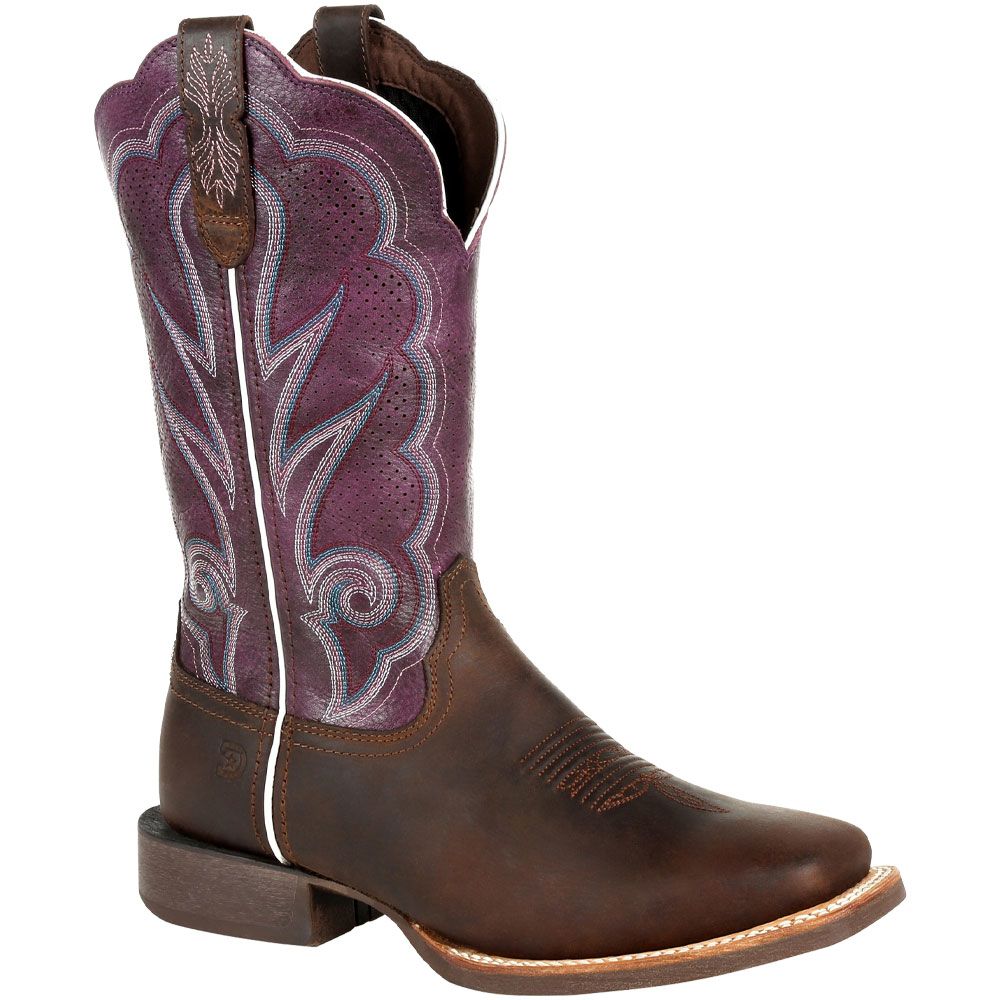 Durango Lady Rebel Pro Ventilated Plum Womens Western Boots Oiled Brown Plum