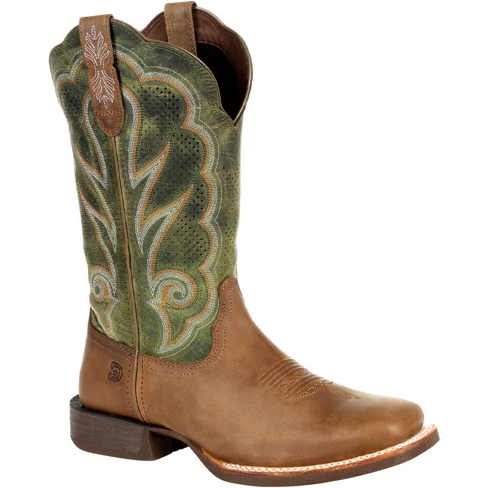 Durango Lady Rebel Pro Ventilated Olive Womens Western Boots Brown Olive Green
