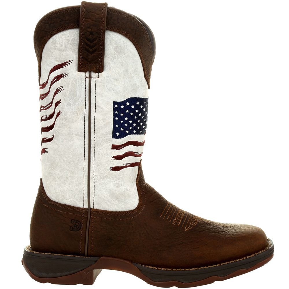 Durango Lady Rebel DRD0394 Womens Western Boots Bay Brown White Side View