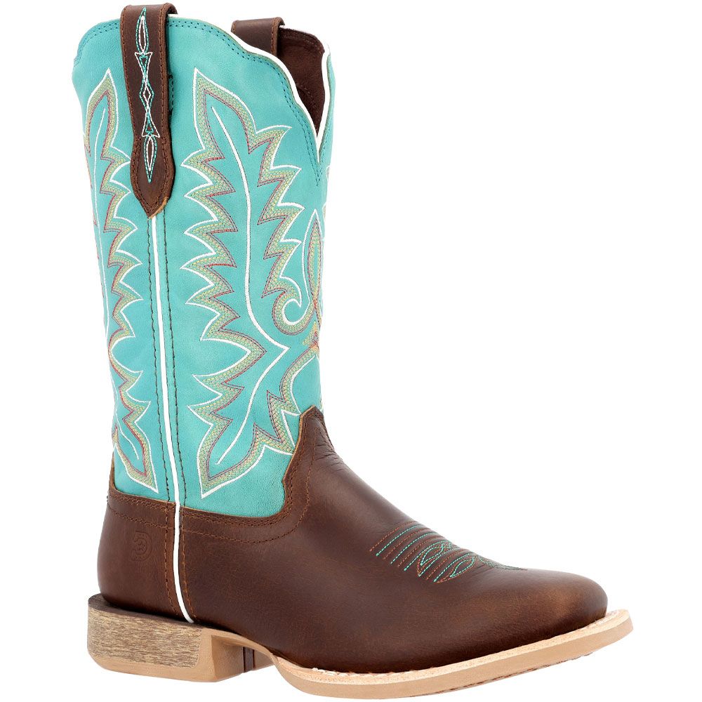 Durango Lady Rebel Pro DRD0443 12" Womens Western Boots Bay Brown Arctic Blue