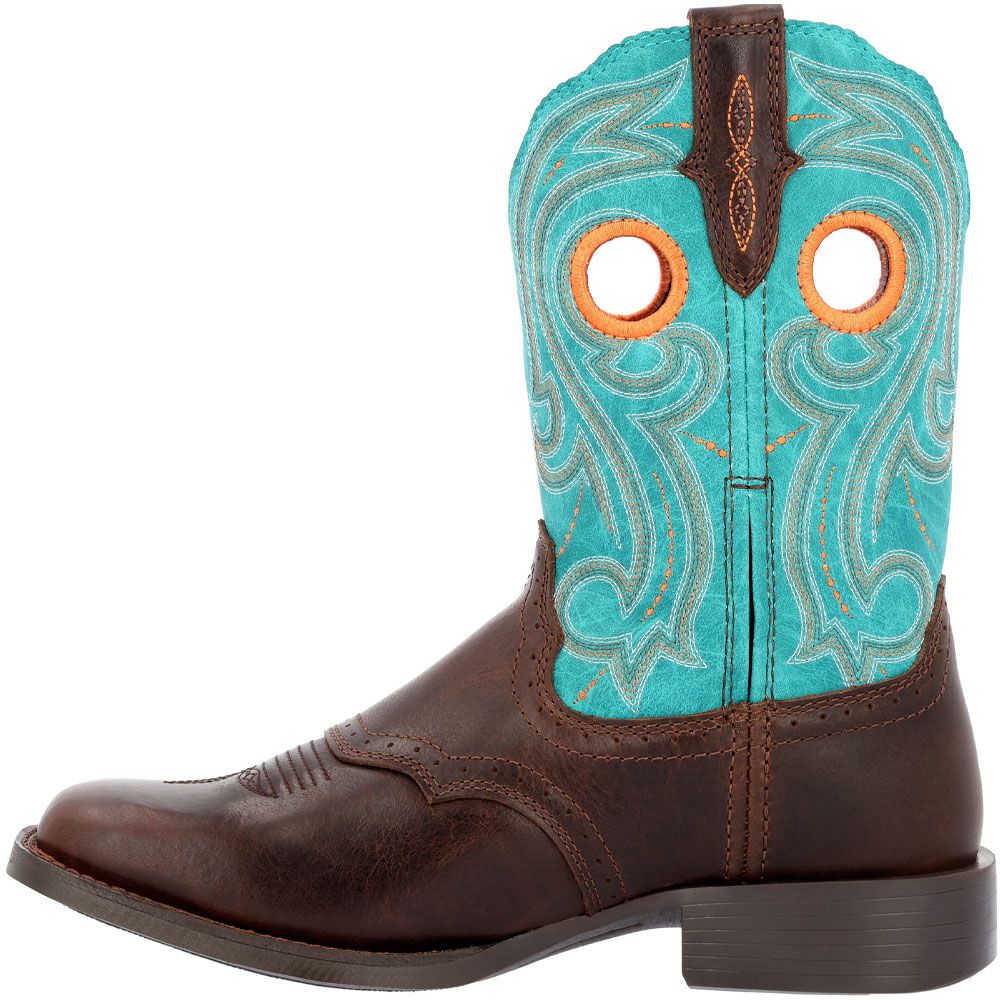 Durango Westward DRD0446 Womens Western Boots Hickory Turquoise Back View
