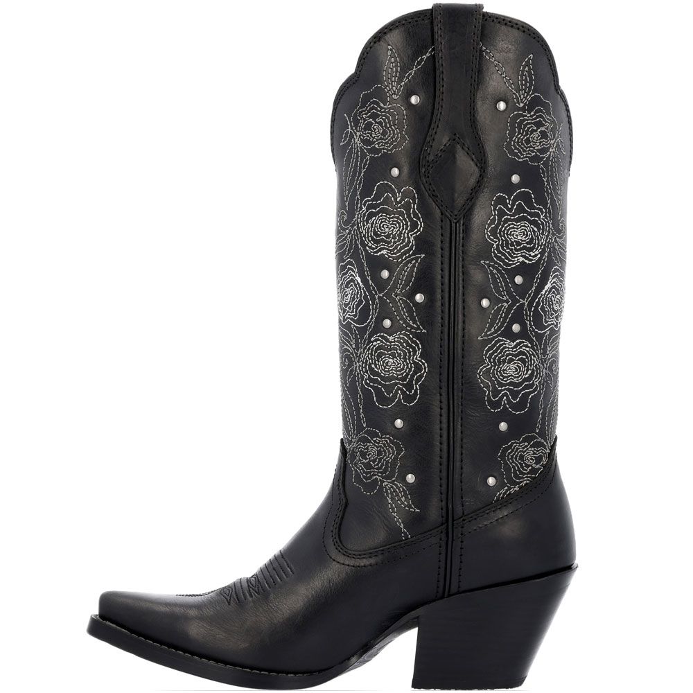 Durango Crush DRD0452 13" Womens Western Boots Black Rosewood Back View