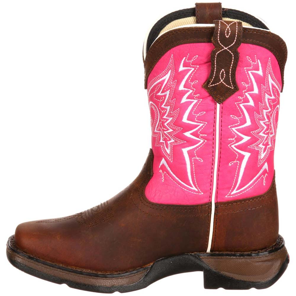Durango Lil Durango Let Love Fly Little Girls Western Boots Brown Back View