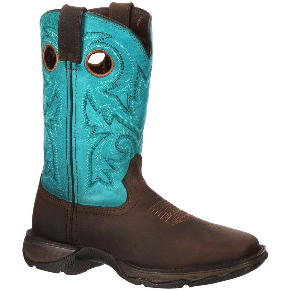 Durango Lady Rebel Bar None Womens Western Boots Brown Turquoise