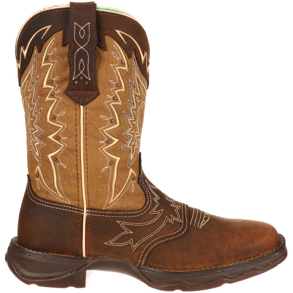 Durango Lady Rebel RD4424 Let Love Fly Womens Western Boots Nicotine Brown Side View
