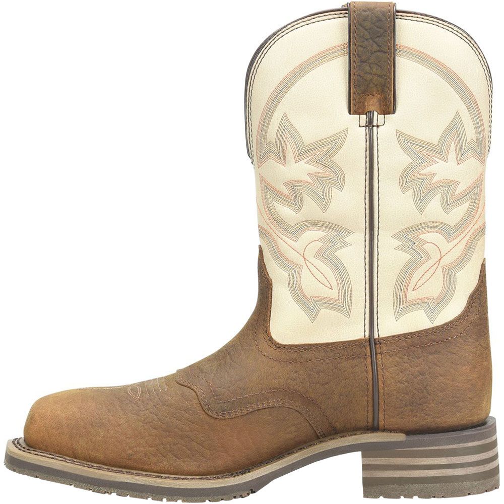Double H Hingham 10" Square Toe Composite Toe Work Boots - Mens Light Brown Back View