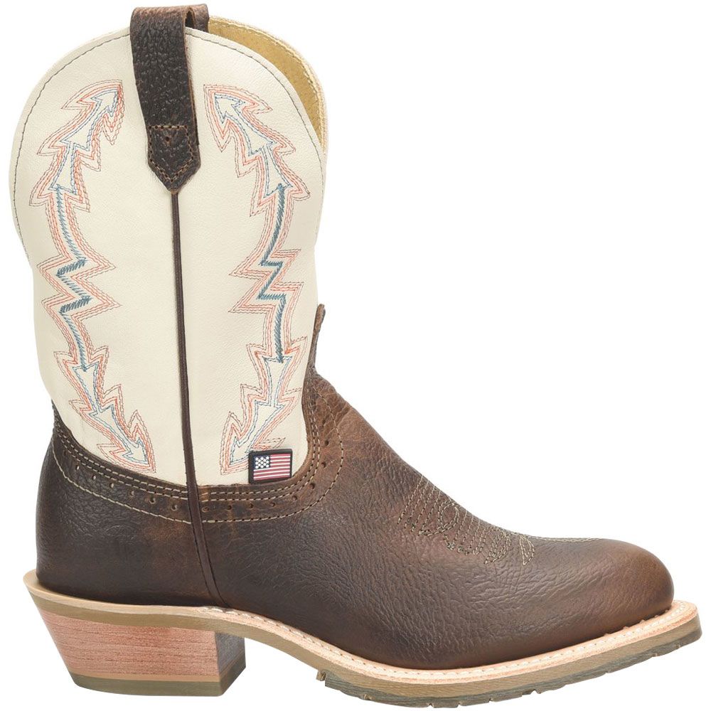 Double H DH4567 Non-Safety Toe Work Boots - Womens Brown Side View