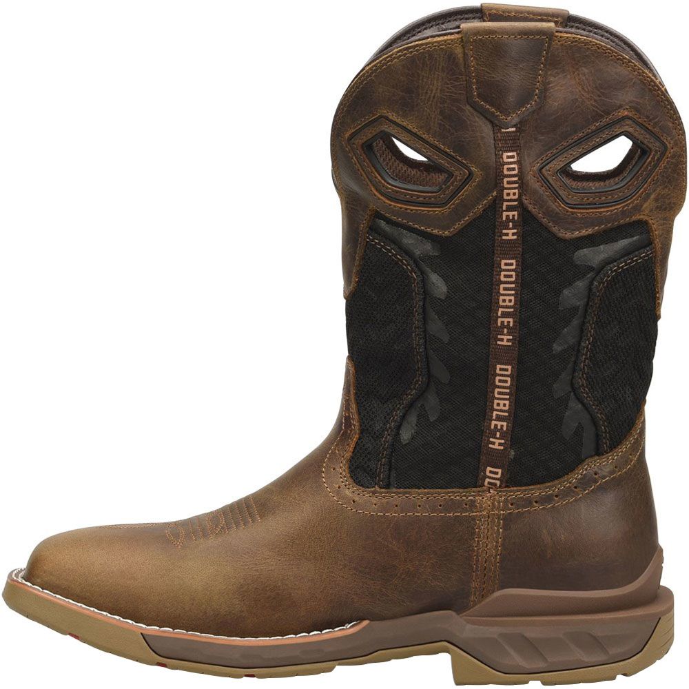 Double H Zenon DH5366 11" WP Comp Toe Mens Work Boots Brown Back View