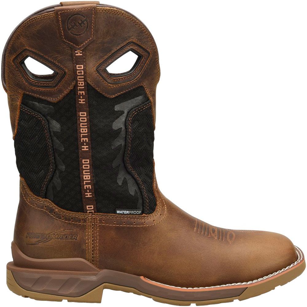 Double H Dh5376 Zenon 11" WP Soft Toe Work Boots - Mens Brown Side View