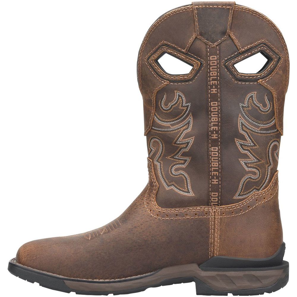 Double H Wilmore DH5380 Mens Western Boots Brown Back View