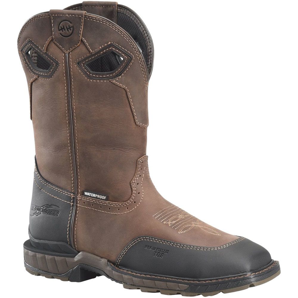 Double H Visor DH5396 11" WP Composite Toe Work Boots - Mens Dark Brown