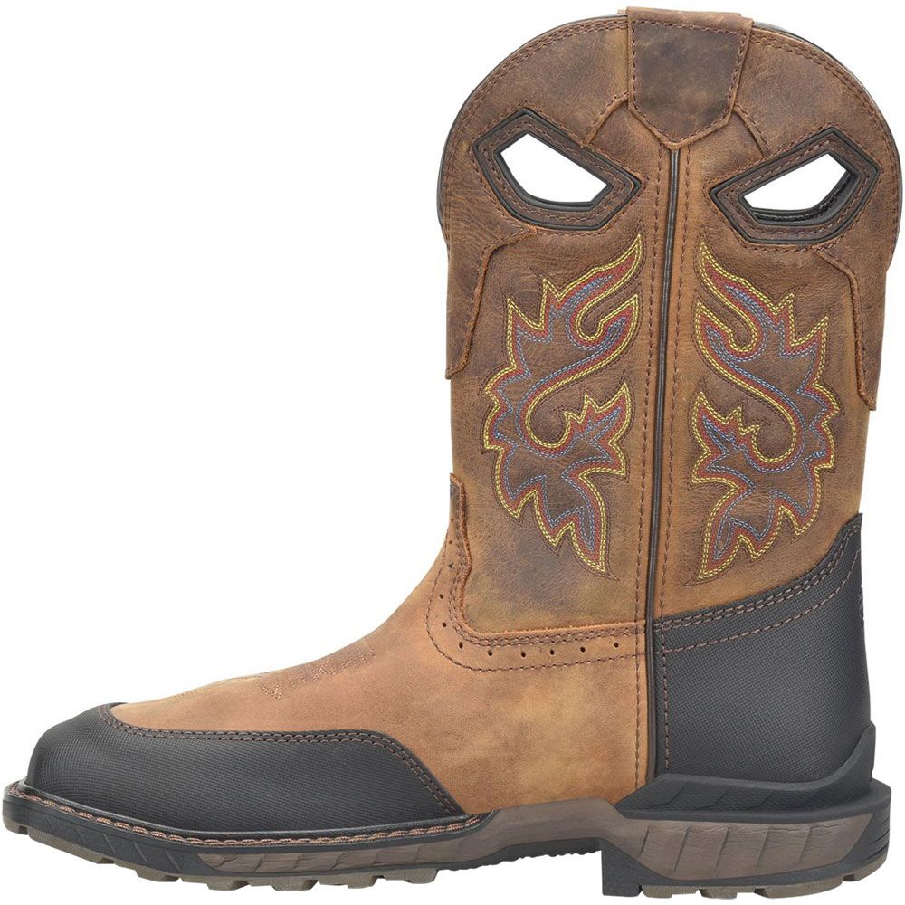 Double H Rebunke DH5397 Composite Toe Work Boots - Mens Dark Brown Back View