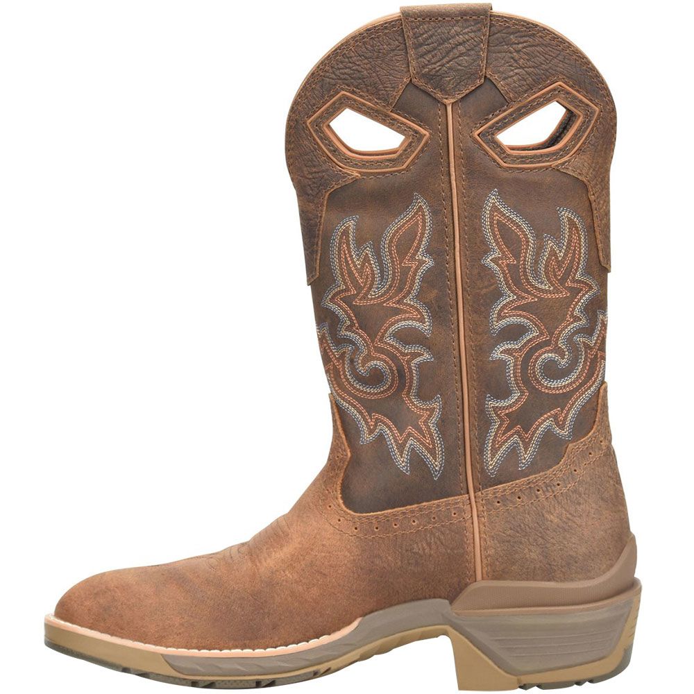 Double H Vengeance 12" Utoe Western Boots - Mens Dark Brown Back View