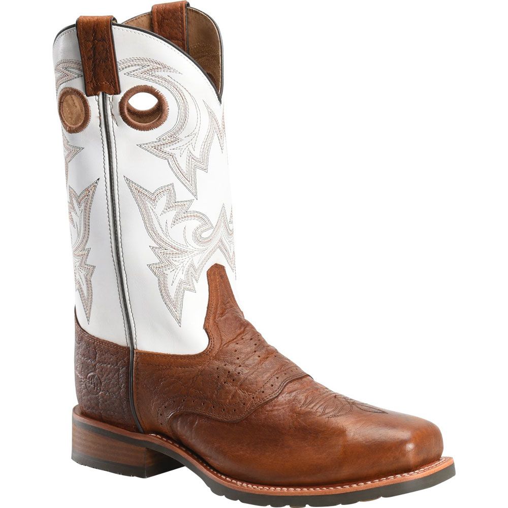 Double H Dh7003 Safety Toe Work Boots - Mens Cognac Exotic Print Leather