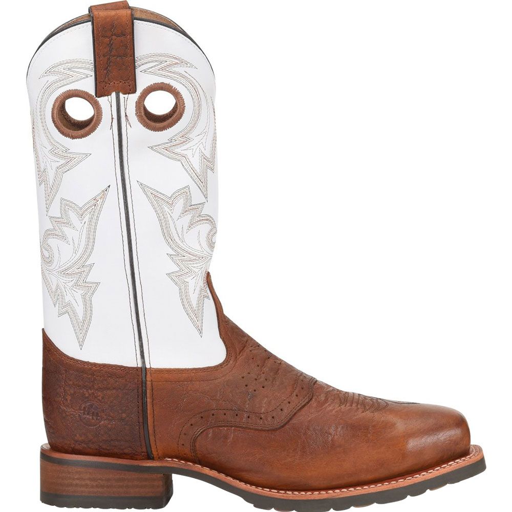 'Double H Dh7003 Safety Toe Work Boots - Mens Cognac Exotic Print Leather