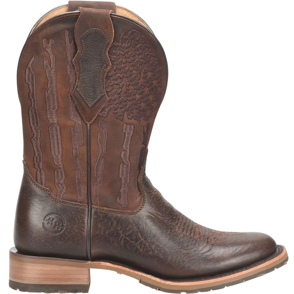 Double H Beryl DH7032 Stockman Utoe Boots - Mens Dark Brown Side View