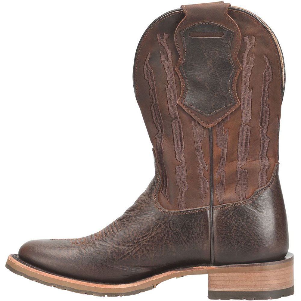 Double H Beryl DH7032 Stockman Utoe Boots - Mens Dark Brown Back View