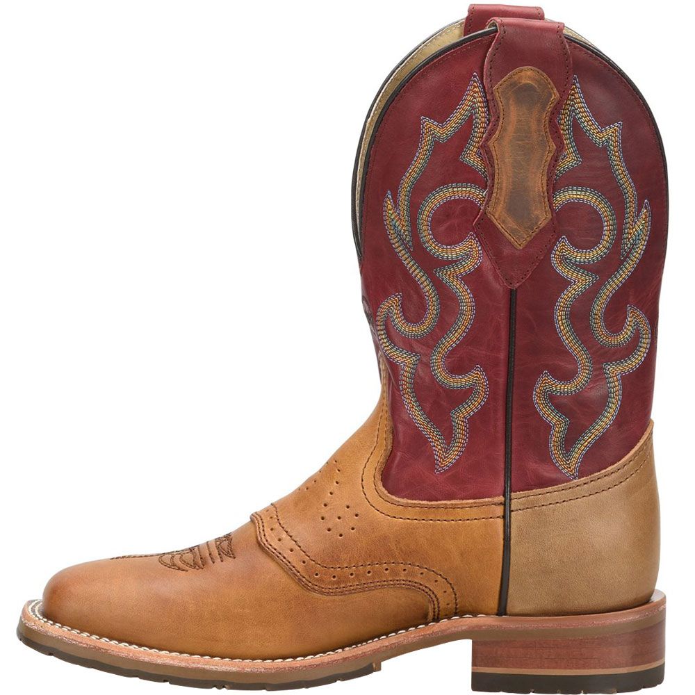Double H Odie DH8556 11" Wd Sq Mens Western Boots Red Back View