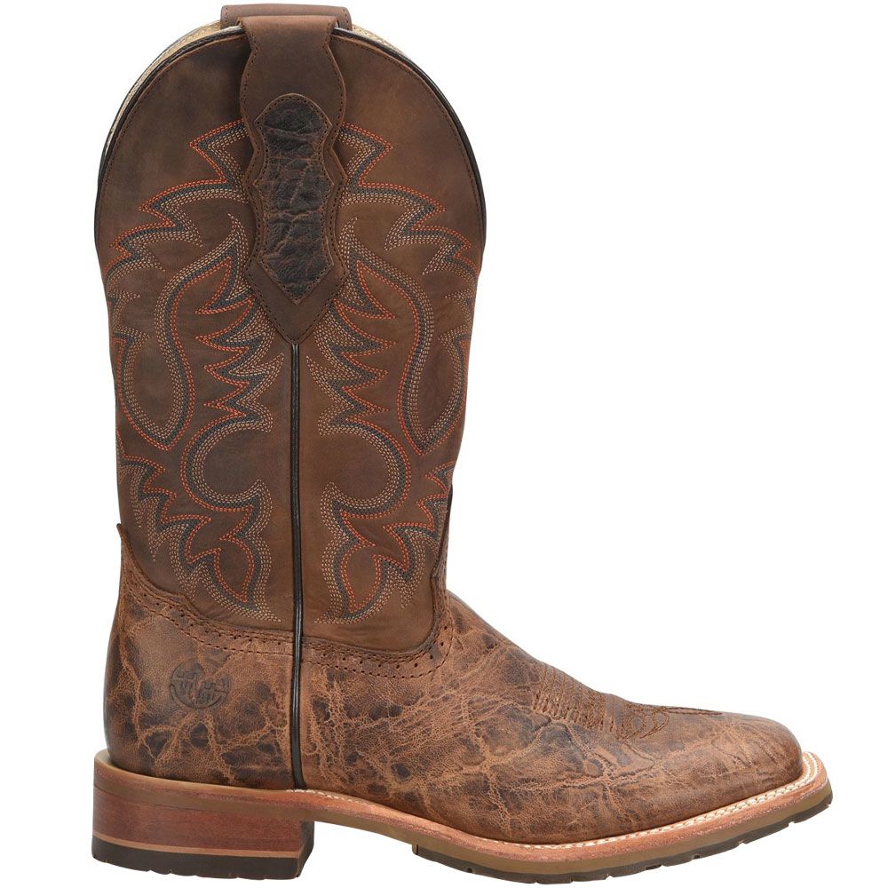 Double H Mens 12 In Wd Sq Roper Western Boots Shoes - Mens Dark Brown