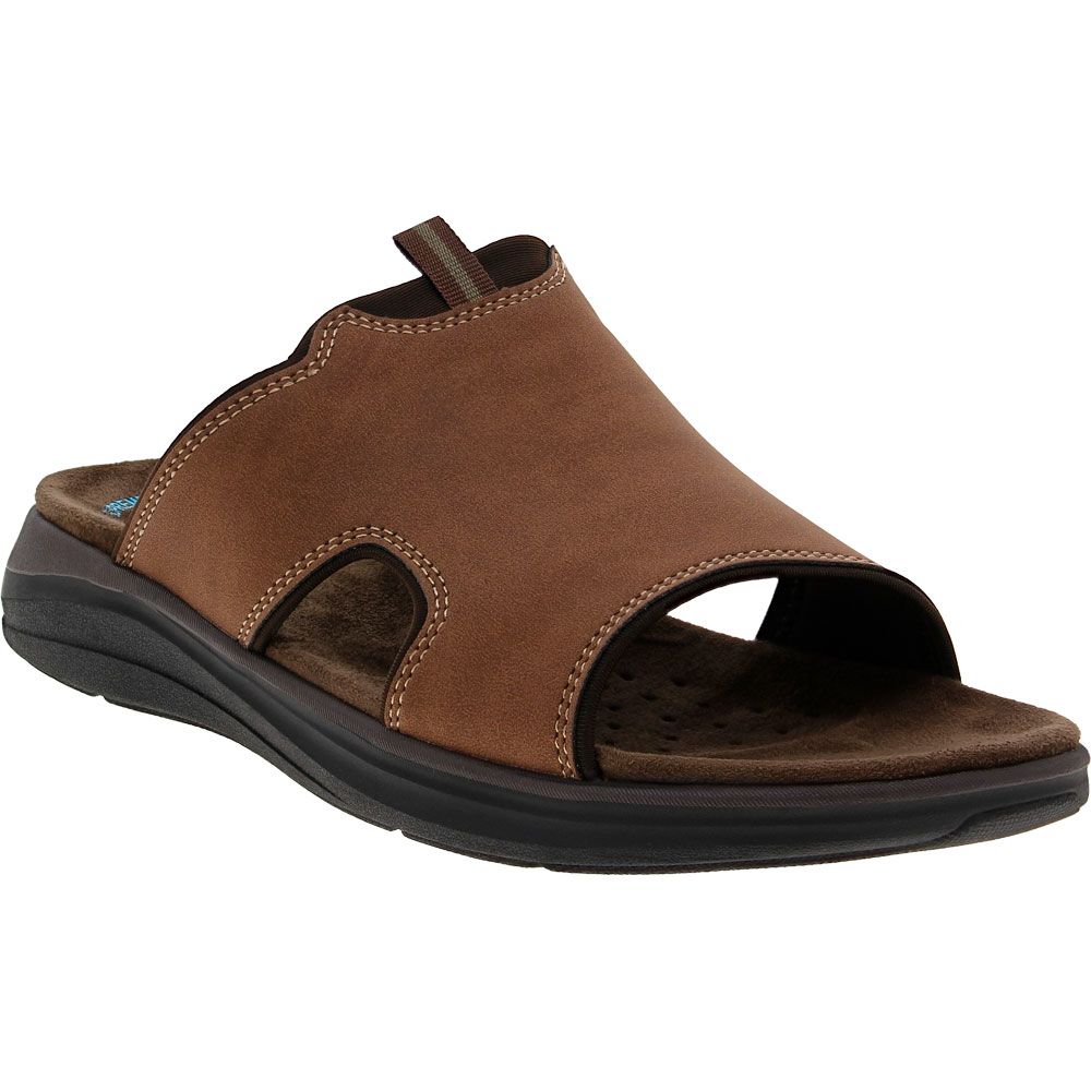Dockers Barlin Slide Sandals - Mens Dark Tan