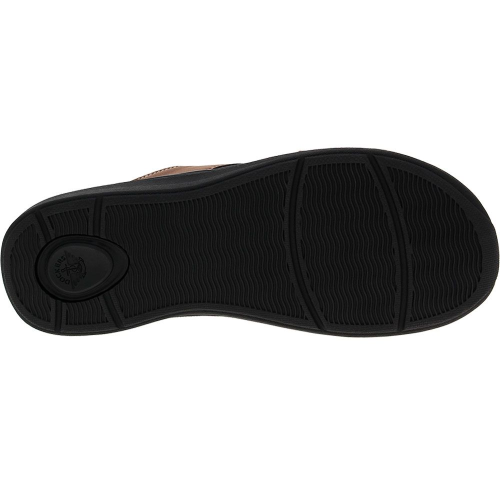 Dockers Barlin Slide Sandals - Mens Dark Tan Sole View