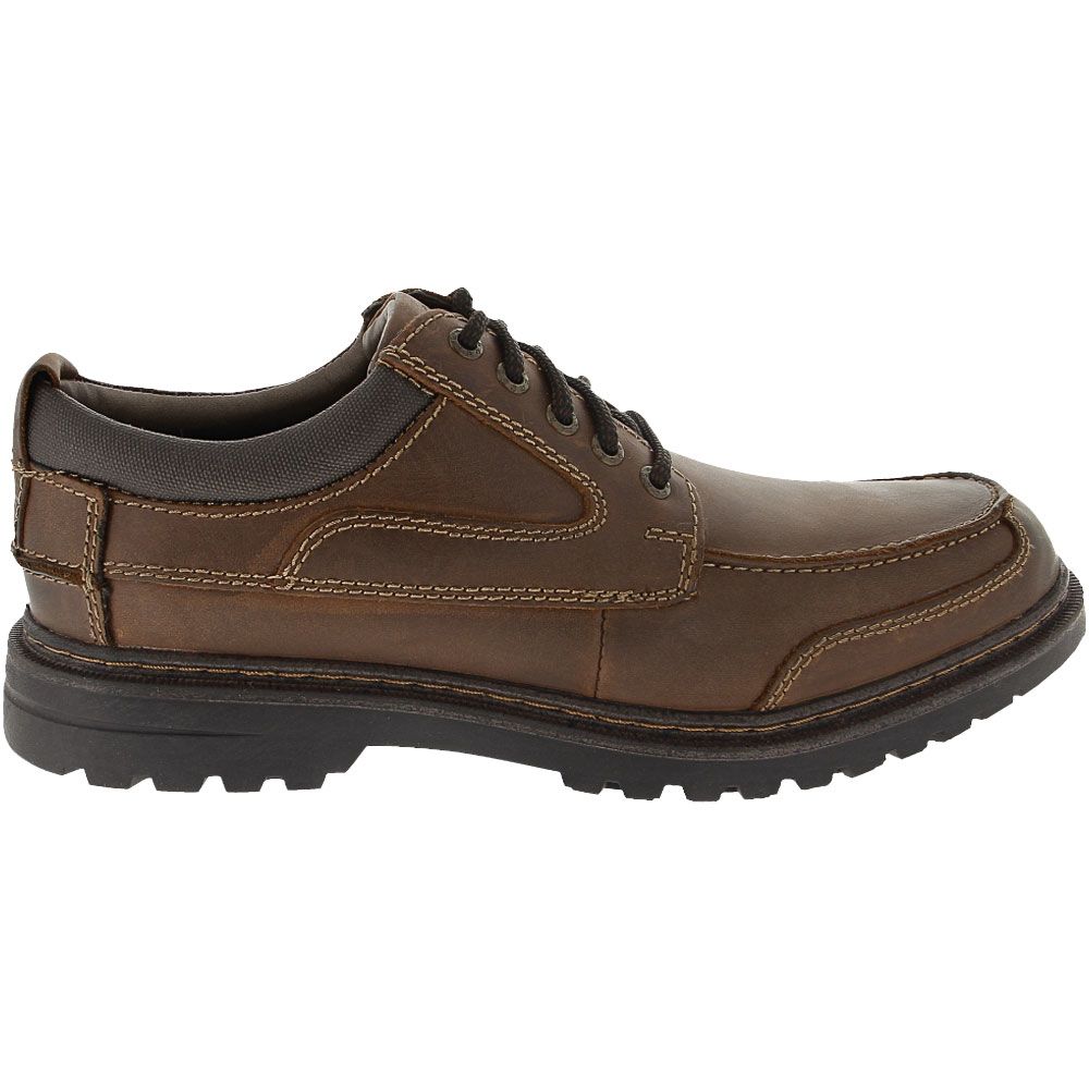 Dockers Overton Lace Up Casual Shoes - Mens Red Brown Side View