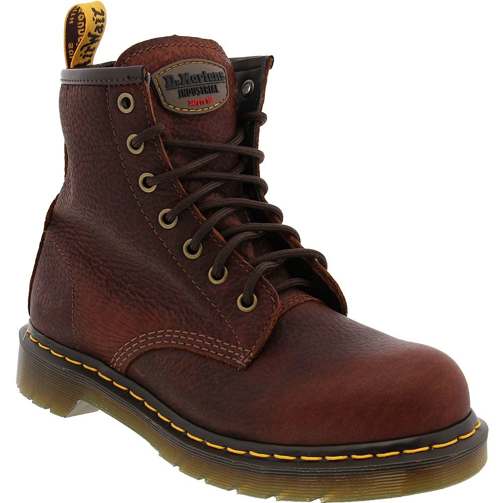 Dr. Martens Maple Zip Safety Toe Work Boots - Womens Brown