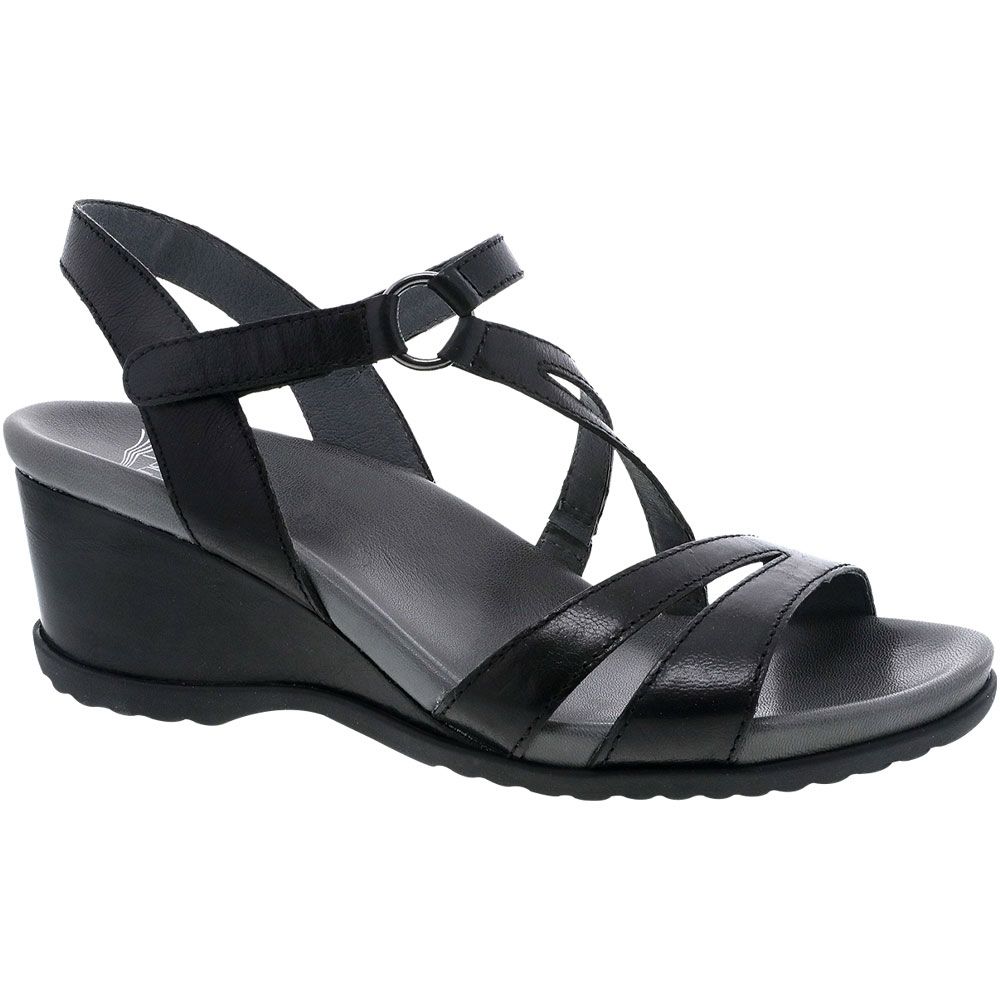 Dansko Addyson Sandals - Womens Black Glazed