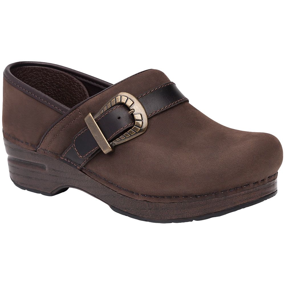Dansko Pammy Clogs Casual Shoes - Womens Brown Milled Nubuck Leather