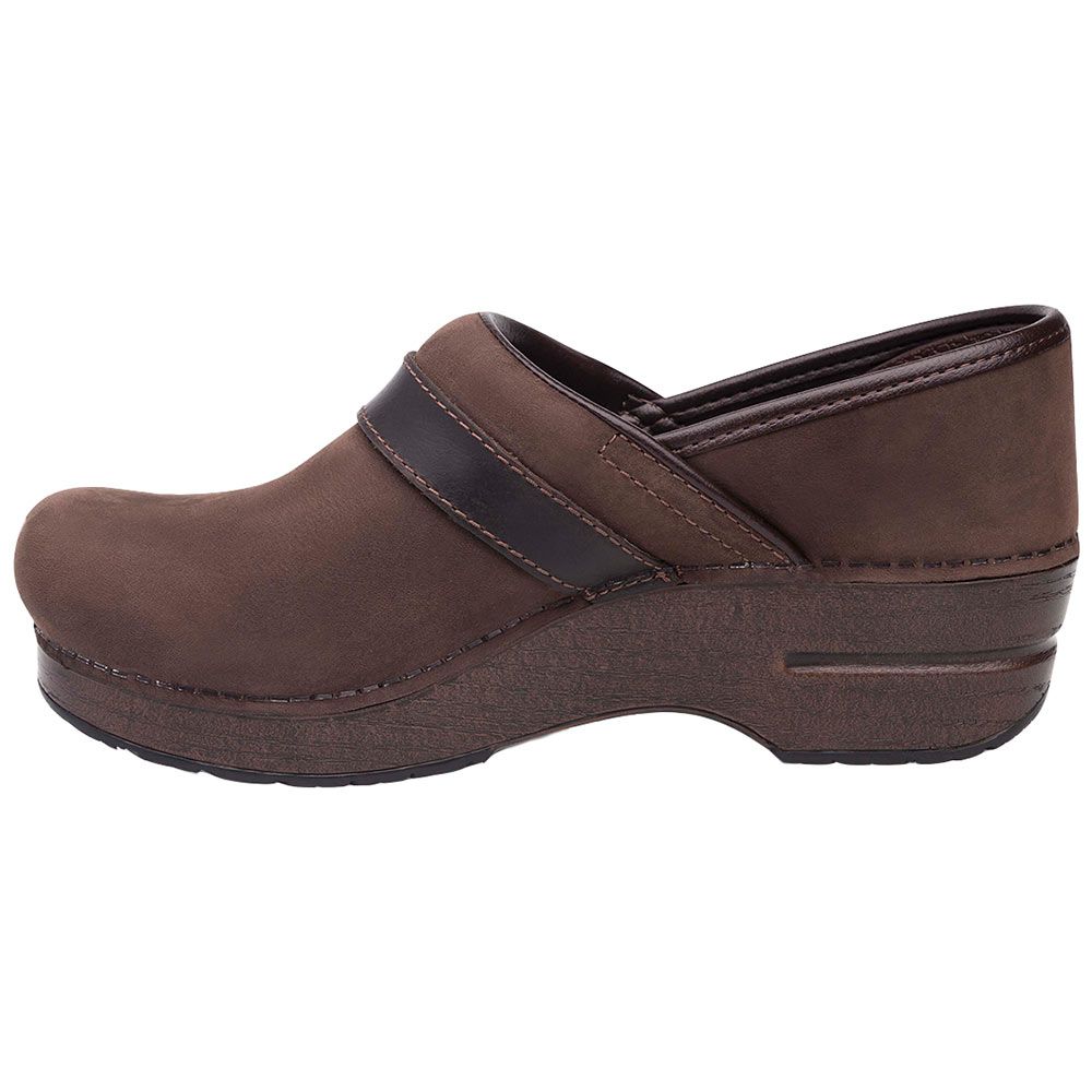 Dansko Pammy Clogs Casual Shoes - Womens Brown Milled Nubuck Leather Back View